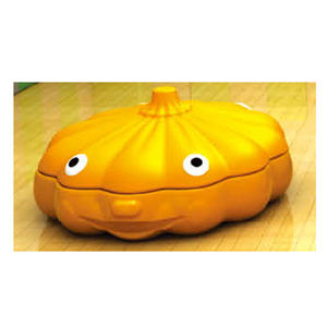 Nouvelle <span class=keywords><strong>Bac</strong></span> à <span class=keywords><strong>Sable</strong></span> en Plastique pour Enfants en Forme de Citrouille avec Couvercle, Design Adorable - Product Image 1