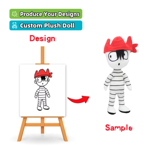 Peluche personnalisée de personnage de dessin animé, modèle 2D fini, poupée humaine en peluche, mascotte lapin, rembourrage en coton PP, 11-30 cm, 14 ans et plus - Product Image 5