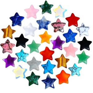 Colgante de Estrella de Cristal Natural de 20 mm Sin Agujero, Gema Pulida, Adorno de Estrella de Cinco Puntas, Accesorios para Hacer Joyas DIY - Product Image 1