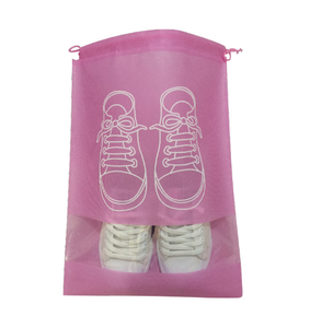 Sac à chaussures de voyage personnalisé en non-tissé avec cordon de serrage, pochette à chaussures OEM ODM avec logo imprimé pour le rangement des chaussures - Product Image 6