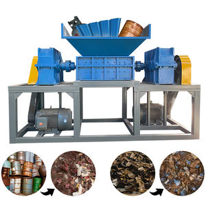 Yüksek Kaliteli Küçük Oyun Makinesi Jetonu Çift Şaftlı Giysi Tekstil Atık Parçalayıcı Makinesi 2 Elektrik Motorlu Pompa Dişlisi Yüksek Güç 22KW - Product Image 1