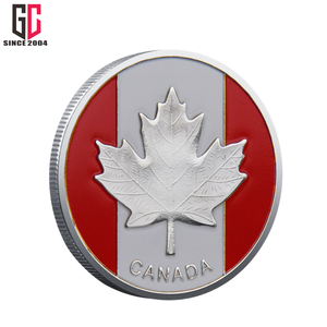 12 ans d'usine personnalisé métal émail défi pièce <span class=keywords><strong>feuille</strong></span> d'érable canadienne pièces d'or et d'argent reine pièces d'or cadeau de collection - Product Image 5