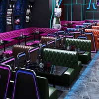 Kommerzielle Moderne Holz-Restaurant-Sitzgruppe Sofa und Tisch-Stuhl-Set für Wohnzimmer