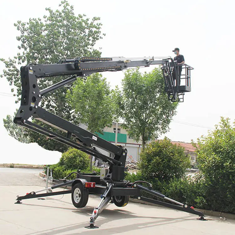 20m Lifting Height Telescopic Spider Aerial Lift Cherry Picker Boom Lift Towable