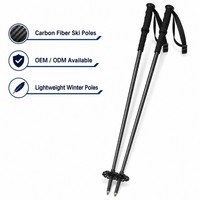 Bâtons de ski en carbone composite Zeroring, longueur fixe, légers, pour neige alpine, vente en gros directe d'usine