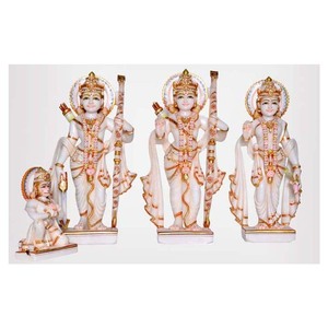 Gorgeous White Marble Ram Darbar Idol - Product Image 1