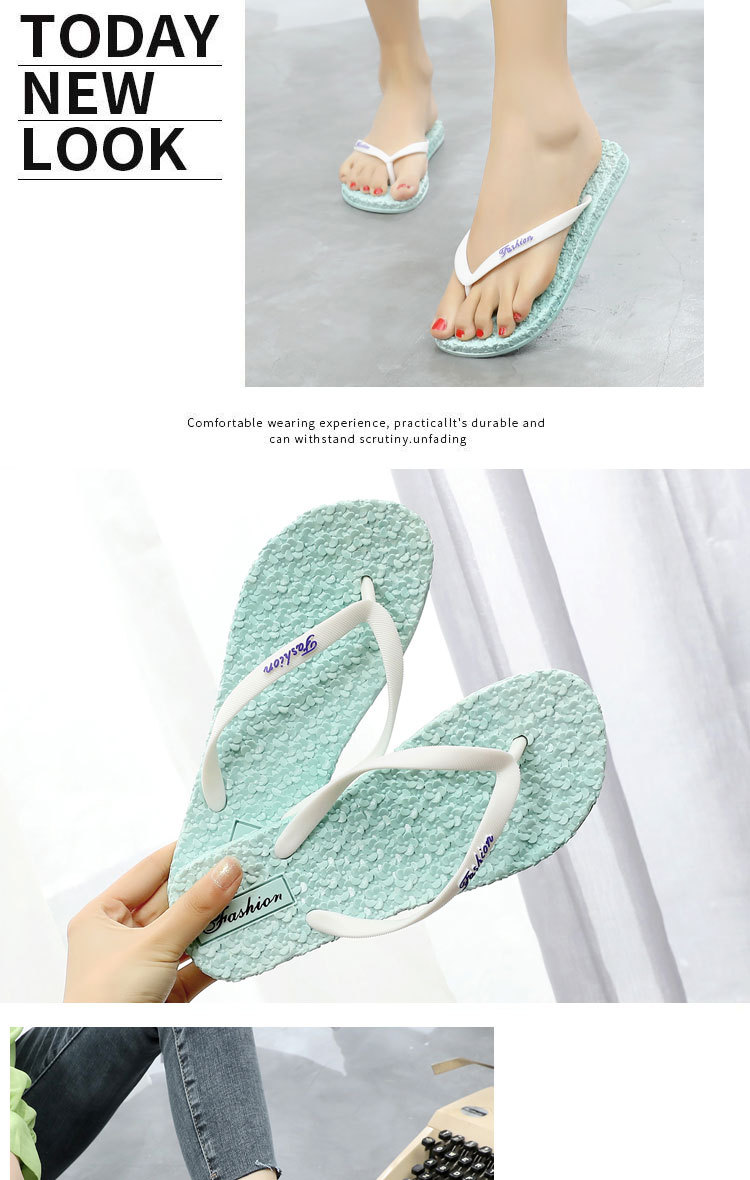 Girls Flower Flip Flops EVA Massage Slippers Sandals for Women Summer Beach Shoes