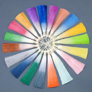 Ciondoli a frangia con nappine di seta a doppio colore charm 13cm per la casa in tessuto per la casa accessori per la tenda - Product Image 5