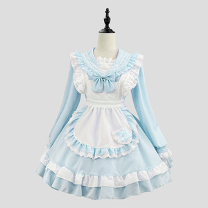 Mignon académie marin Lolita à manches longues robe de femme de chambre Costumes Cosplay école robe de femme de chambre pour <span class=keywords><strong>serveuse</strong></span> femme de chambre Costumes de fête - Product Image 4