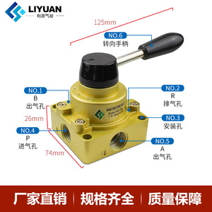 วาล์วโรตารี่แบบหมุนสองทาง LiYuan Pneumatic Manual Switch HV200 02 300 03 400 04  ทำจากเหล็กอัลลอยด์แบบเกลียว - Product Image 3