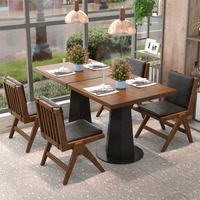 Ensemble de table et chaises en bois massif, moderne et durable, pour hôtel, projet hôtelier, fauteuils de loisirs, chaises de salle à manger
