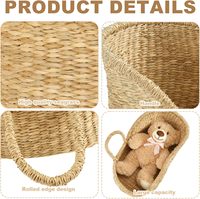 Panier pour bébé tissé à la main, idéal pour la décoration de cadeaux de baptême, les accessoires photo et le rangement des couches.