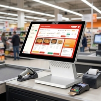 Terminal de point de vente tactile capacitif tout-en-un de 15,6 pouces avec logo personnalisé en gros, système de point de vente Windows