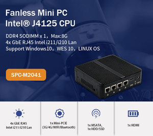 Mini PC với 4 Nic Wifi Module Intel Chipset <span class=keywords><strong>DDR4</strong></span> <span class=keywords><strong>RAM</strong></span> HDD không quạt thiết kế cho Máy tính để bàn sử dụng có sẵn trong chúng tôi & AU phích cắm New & sử dụng - Product Image 2