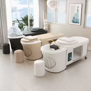 Lit de lavage capillaire en acier inoxydable pour salon de coiffure, lit de soin du cuir chevelu exclusif pour salon de beauté et centre de santé - Product Image 4