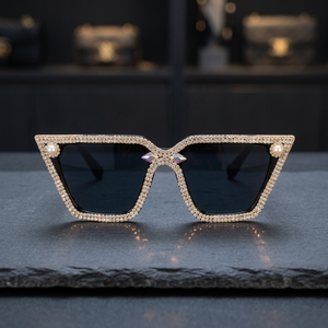 Luxurious Cat Eye <b>Sunglasses</b> Full Rim Rhinestone Frame UV400 Protection Women Accessories - Product Image 2