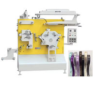 Machine d'impression flexographique textile à grande vitesse 5 couleurs, rouleau à rouleau, ruban satiné simple face, machine d'impression flexographique