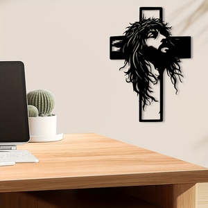 Cruz de Jesús, Arte Decorativo de Metal para Pared, Escultura Colgante, Decoración para el Hogar y la Oficina, Regalo de Pascua - Product Image 4