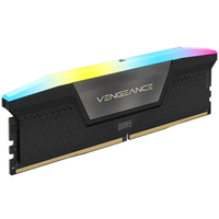 Kit de mémoire US'CORSAIR VENGEANCE RGB 32 Go (2x16 Go) DDR5 DRAM 6000 MHz/6400 MHz/7200 MHz - Noir - Utilisé pour ordinateur de bureau