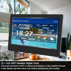 10,1-Zoll Anpassbarer Digitaler Bilderrahmen mit Uhr, Multimedia-Player und Kalenderanzeige, Ideal für Zuhause und Büro, Privates Design - Product Image 3