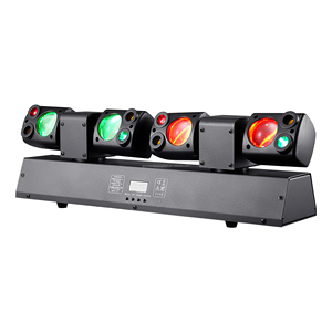 Lumière de tête mobile à double tête 80W, effet de faisceau <span class=keywords><strong>LED</strong></span> RGBW DMX512 pour DJ, performance, fête, événement - Product Image 1