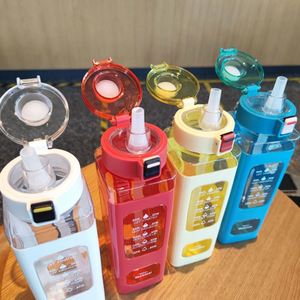 New Arrival 700ml Motivational Water <b>Bottle</b> With Time Marker Bpa Free Fitness Time Maker Sport Plastic Water <b>Bottles</b> - Product Image 3