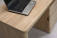 Bureau de travail à domicile en bois de style européen avec compartiment de rangement en chêne