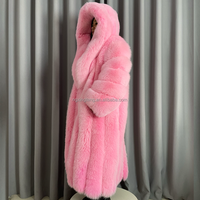 Manteaux en fourrure de renard véritable pleine longueur pour femmes, avec capuche en fourrure, décontractés, de luxe, épais, pour l'hiver, rembourrés en coton et polyester, vente en gros et au détail