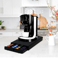 Support de rangement pour dosettes de café en métal, capacité de 40 capsules, station de rangement pour capsules Nespresso, pour la maison, le bureau, le comptoir