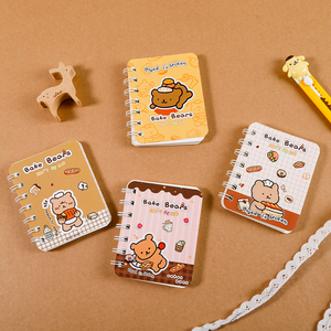 2024 nuevo estilo A7 lindo oso <span class=keywords><strong>serie</strong></span> línea espiral aprendizaje libro de palabras para papelería escolar Mini cuaderno portátil - Product Image 1