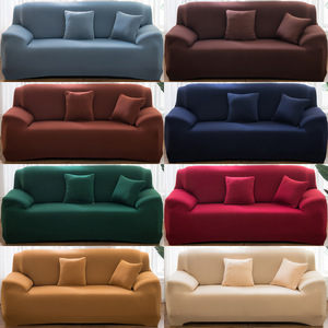Housse de canapé moderne en soie de lait douce 100% polyester à motif uni, extensible, élastique, résistante aux taches, <span class=keywords><strong>lavable</strong></span>, pour animaux de compagnie - Product Image 1