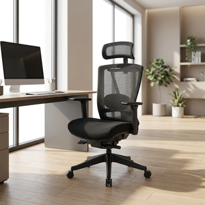 Chaise de bureau ergonomique en maille de luxe confortable à dossier haut Donati 4D Accoudoir Manager Executive - Product Image 1