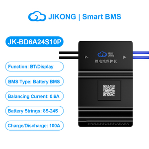 ระบบจัดการแบตเตอรี่อัจฉริยะ Jikong JK-BD6A24S10P แบบสมดุลอัตโนมัติ 24S 100A 48V BT RS485 CANBUS พร้อมระบบทำความร้อน สำหรับแบตเตอรี่ LiFePO4 ชุดเก็บพลังงาน 200A - Product Image 1