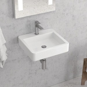 Litos-540 Kamalu <b>Small</b> 45cm White Ceramic Designer Bathroom <b>Sink</b> - Product Image 1