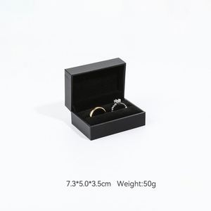 Custom <b>Black</b> Rigid Cardboard Sliding Drawer Jewelry <b>Box</b> Personalized Logo Simple Paper Gift Packaging <b>Box</b> for Ring - Product Image 3