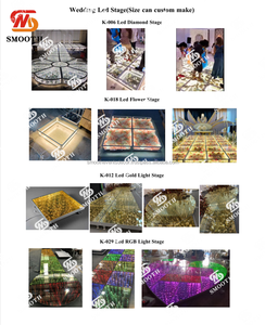 Scène de fête de luxe lisse éclairer l'effet 3D Led piste de danse Star Avenue piste de danse étoilée pour la fête de mariage - Product Image 4