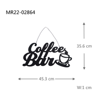 MR. But First Coffee Word Sign décoration métal noir décor d'art mural lettres en fer cadeaux de réchauffement de la maison