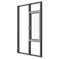 Ventanas Abatibles Modernas de Aluminio con Doble Acristalamiento Aislante y Vidrio Templado para Hoteles y Villas