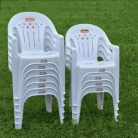 Fauteuil de Jardin et Terrasse Empilable en Plastique Blanc pour Vente en Gros – Chaises de Plage en Plastique