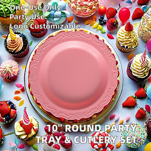 Khuôn Mẫu dùng một lần bữa ăn tối Tấm-Thanh lịch thiết kế hoa, thực phẩm cấp vật liệu, lý tưởng cho đám cưới và lễ kỷ niệm - Product Image 4