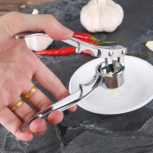 ที่บดกระเทียมแบบใช้มือ ทำจากโลหะผสมสังกะสี ดีไซน์โค้ง ทนทาน อุปกรณ์ครัวสำหรับทำอาหาร - Product Image 3