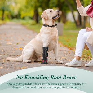 Bottes et Chaussures pour Chien Imperméables et Réfléchissantes, avec Semelle Antidérapante Moderne en Caoutchouc Écologique Rouge et Noir, pour la Randonnée Hivernale en Extérieur - Product Image 5