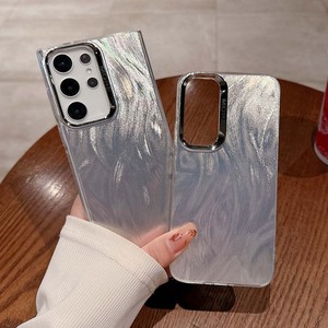 หรูหราเลเซอร์ที่มีสีสันเงินกด Feather Grain TPU โทรศัพท์มือถือสําหรับSamsung Galaxy S21 S22 S23 S24 Ultra A14 A54 - Product Image 6