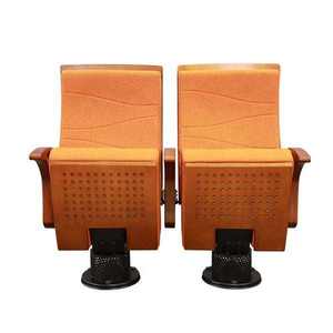 Leadcom-Muebles elegantes para teatro, silla de auditorio, proveedor de asientos de sala de auditorio con respaldo exterior de madera - Product Image 3