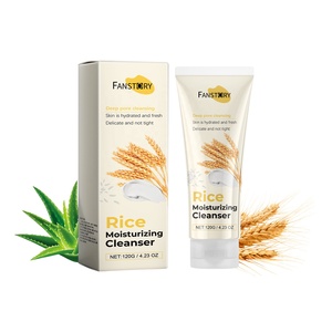 Venta al por mayor de lujo Cuidado DE LA PIEL Arroz orgánico Ácido hialurónico Limpieza de poros Brillo DE LA PIEL Limpiador <span class=keywords><strong>facial</strong></span> hidratante - Product Image 1