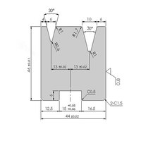 Matriz inferior de plegadora OEM ODM personalizada SKD11 DC53, matriz de plegado en V no estándar SAIL TOOL SW0005, 100,000-200,000 golpes para plegado