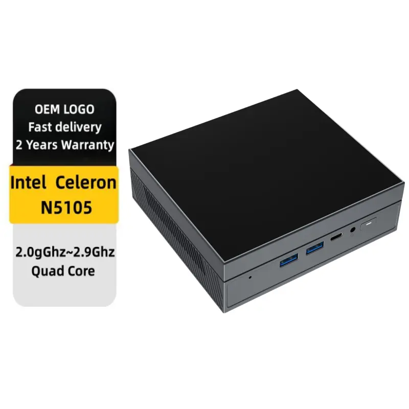 Hot Intel Celeron N5105 8G 256G Mini PC 64Bit Wins10 Computer Desktop industriale per Laptop per Tablet giochi di lavoro per ufficio bancario