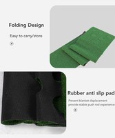 Ensemble de mini-golf d'intérieur/extérieur pour adultes, 0,5*3m/1,7*10ft, pliable, léger, green de putting vert, 12 trous, entraînement de golf