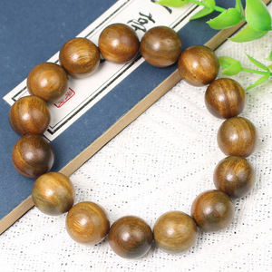 Pulsera de Madera de Sándalo Verde Argentino de 15 mm, con Fragancia Natural, Cuentas de Oración Budistas, Unisex, Pulseras Finas con Cuentas - Product Image 4