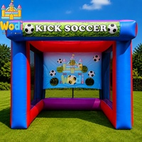 Hacha Inflable 3D de PVC de Grado Comercial WODI de 0.55mm, 4 Juegos de Lanzamiento para Niños y Adultos, Grado de Alquiler Resistente WODI